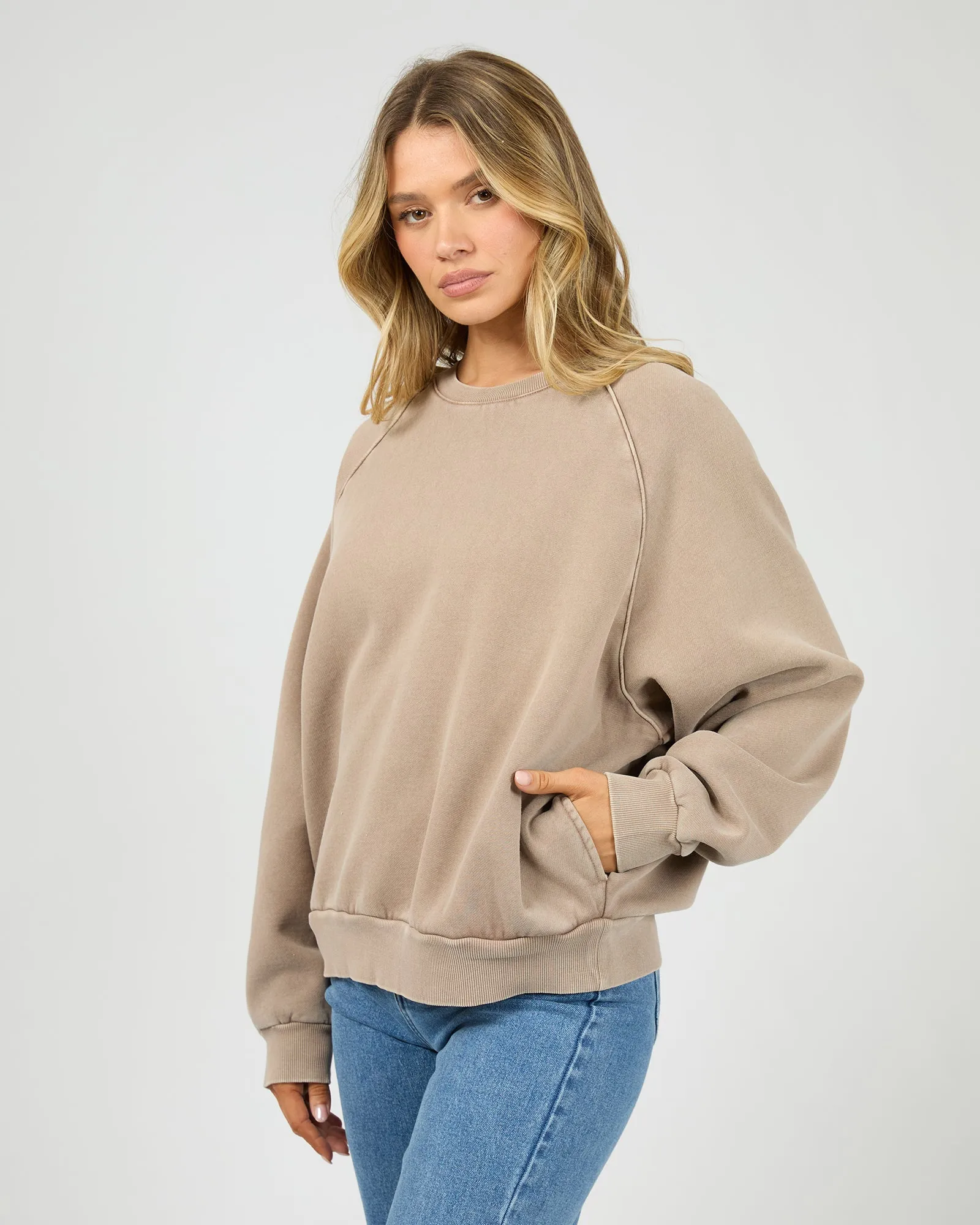 Aae Vintage Raglan Crew Stone sold by All About Eve product image thumbnail 4