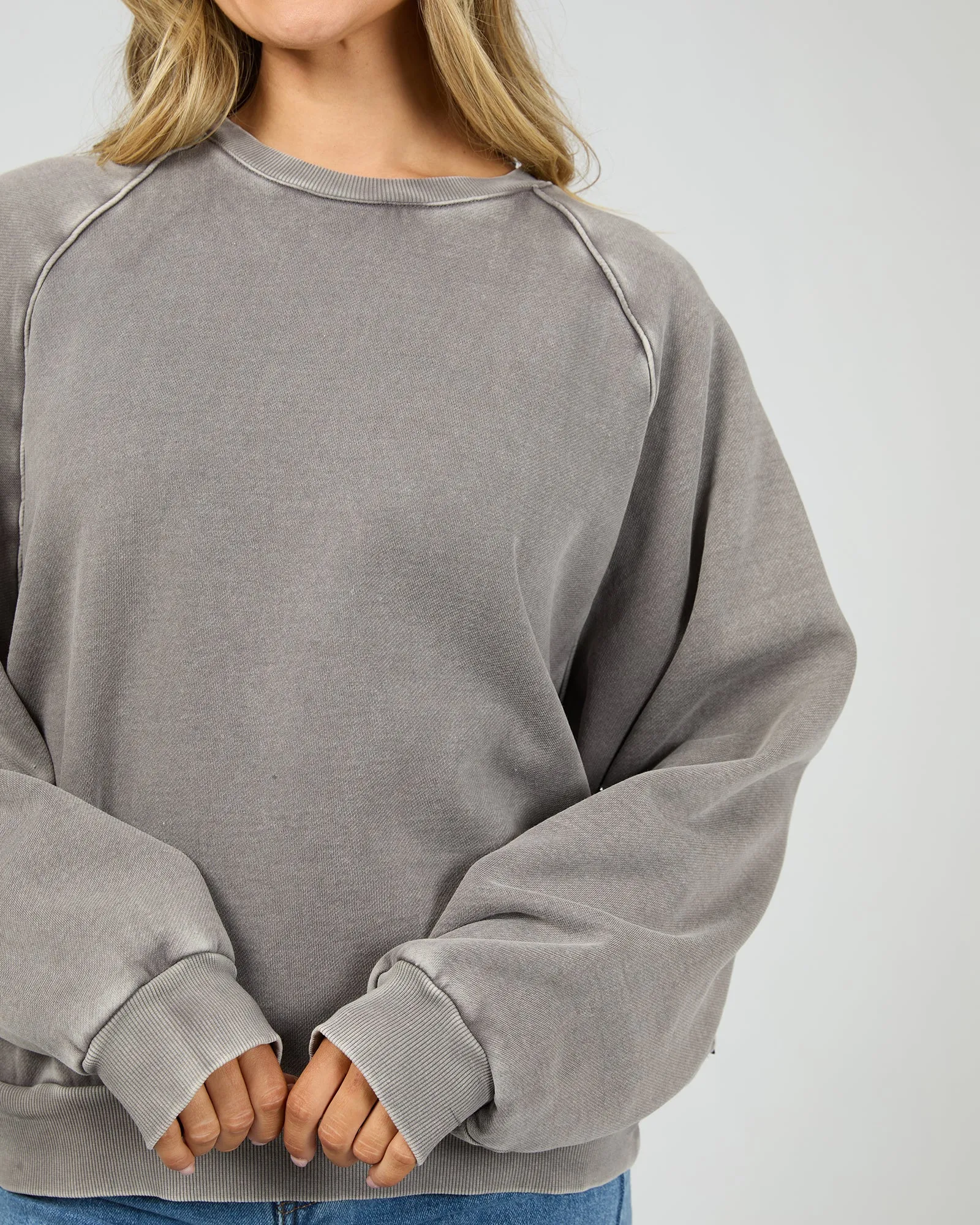 Aae Vintage Raglan Crew Charcoal sold by All About Eve product image thumbnail 5