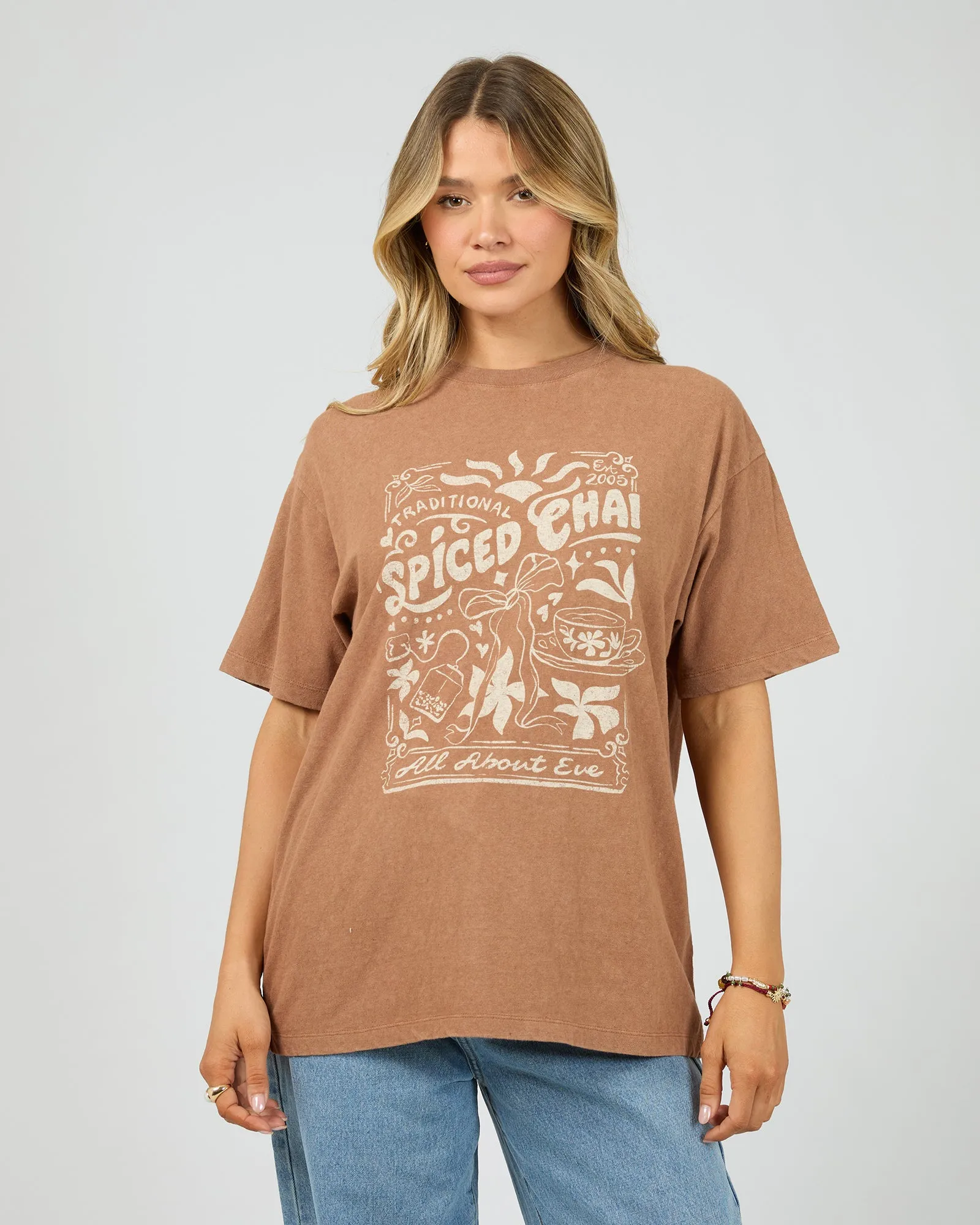 Nahla Relaxed Tee Cinnimon sold by All About Eve