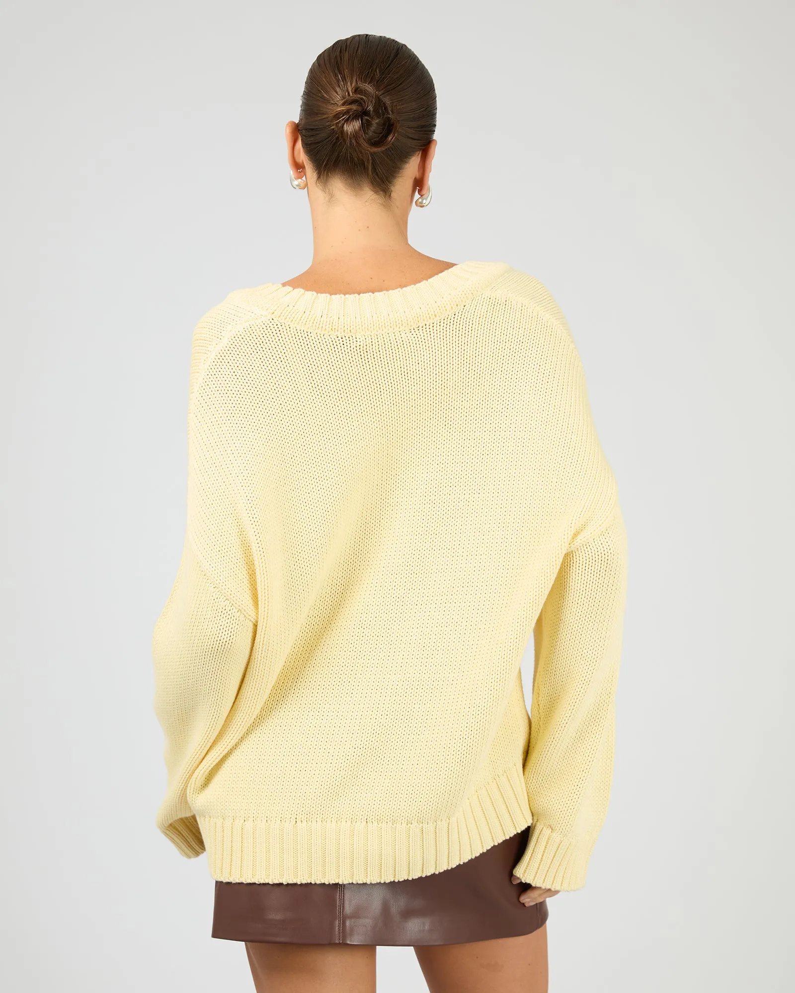 Cosy V Neck Knit Yellow sold by All About Eve product image thumbnail 3