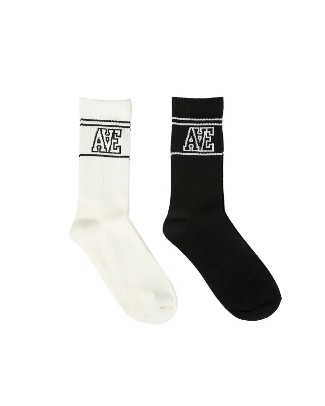 Athletica Sock 2 Pack Black sold by All About Eve
