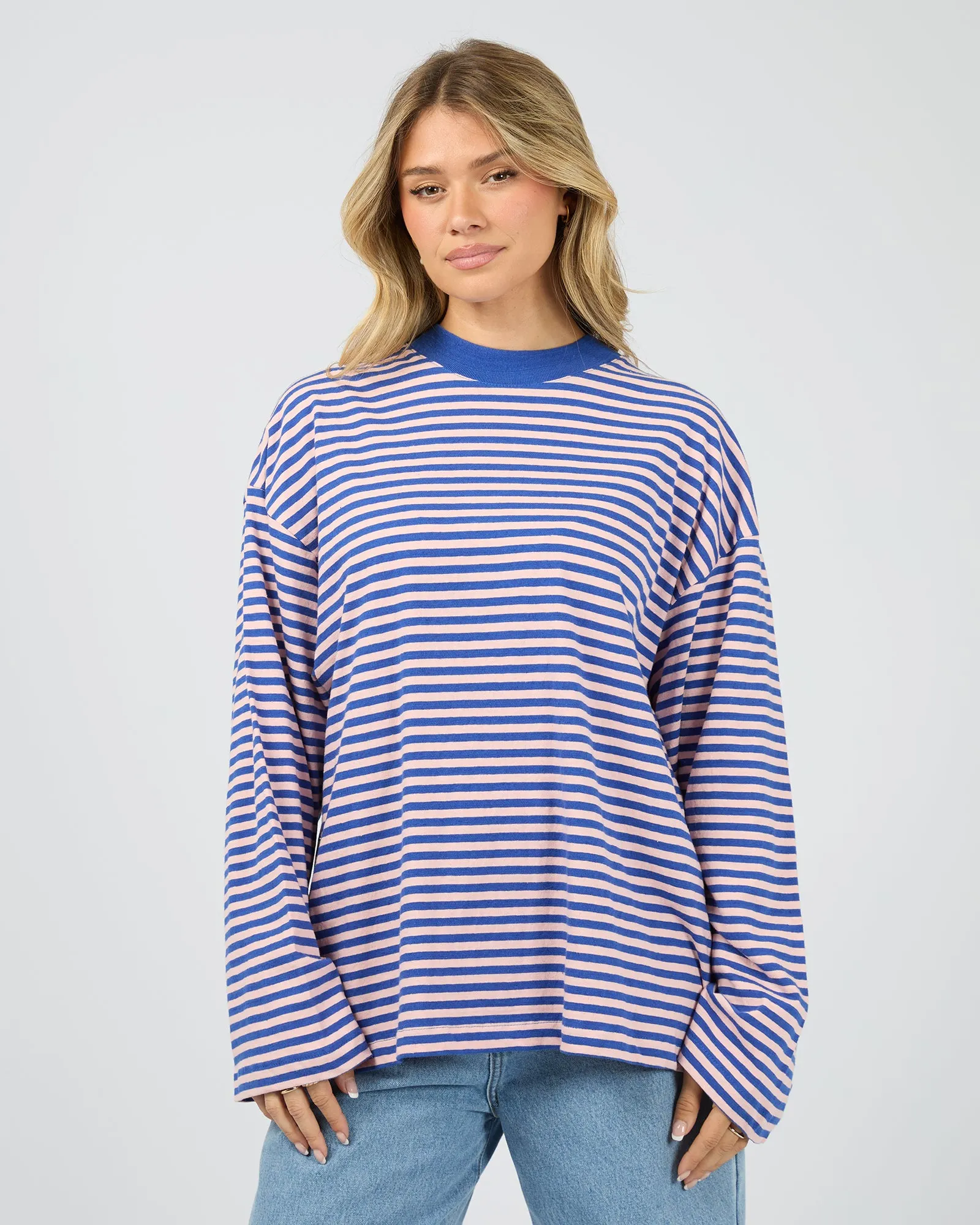 Paloma Long Sleeve Stripe Tee Blue sold by All About Eve