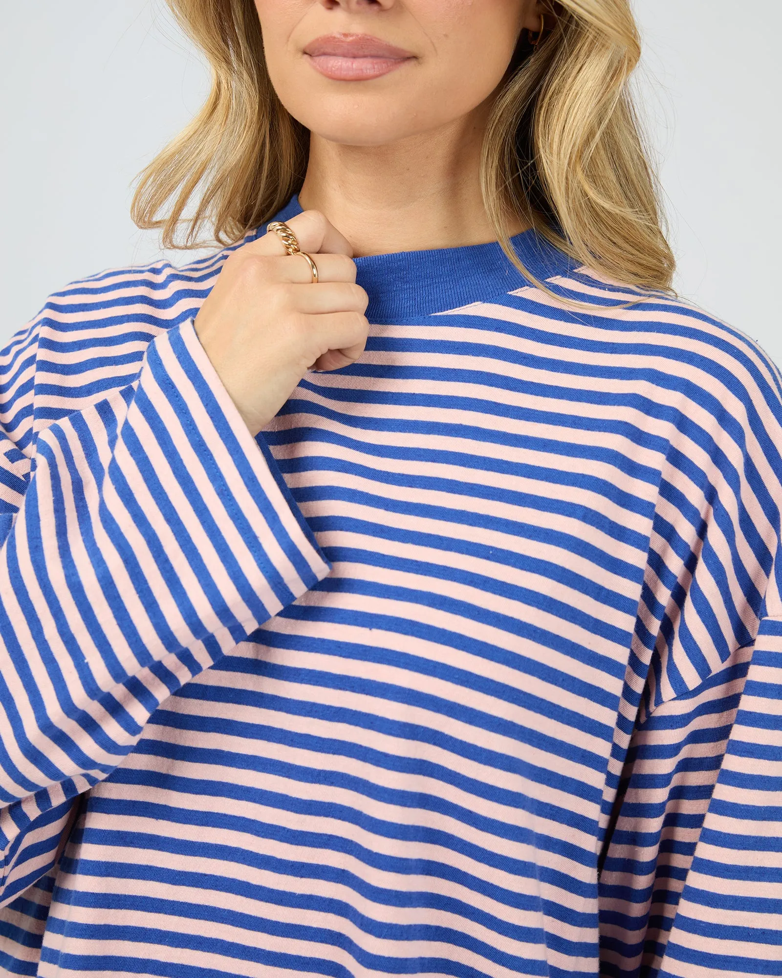 Paloma Long Sleeve Stripe Tee Blue sold by All About Eve product image thumbnail 5