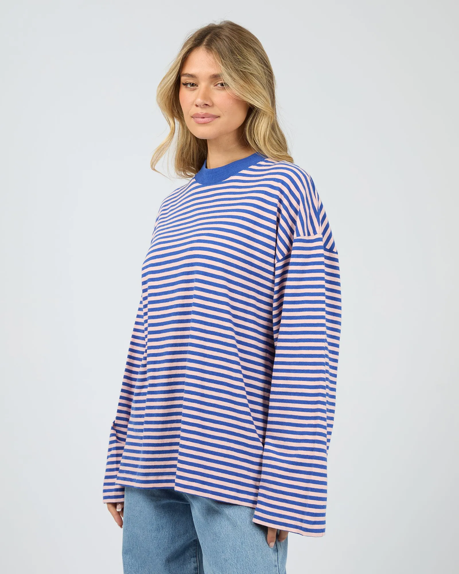 Paloma Long Sleeve Stripe Tee Blue sold by All About Eve product image thumbnail 4