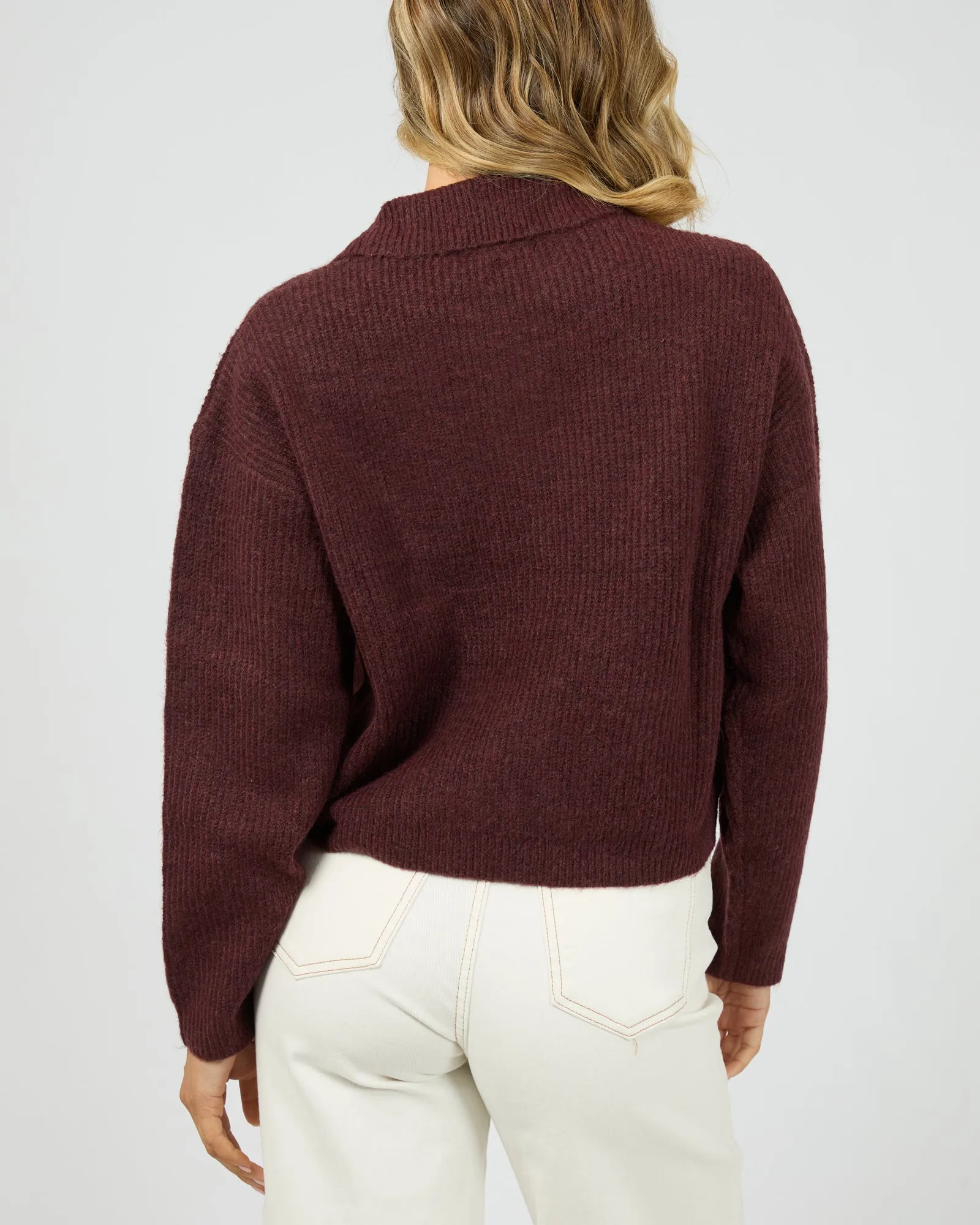 Nantucket Knit Cardi Burgundy sold by All About Eve product image thumbnail 4