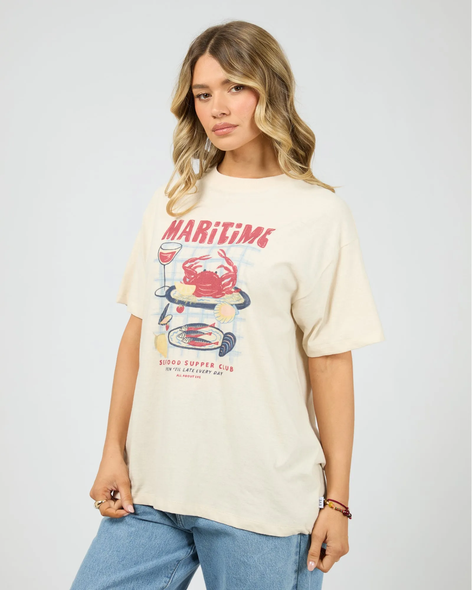 Maritime Relaxed Tee Vanilla sold by All About Eve product image thumbnail 4