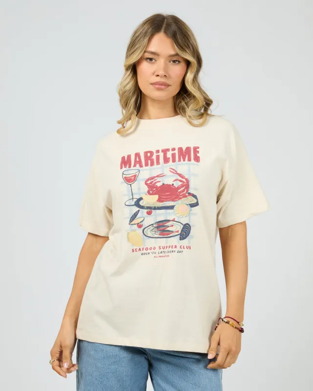 Maritime Relaxed Tee Vanilla sold by All About Eve