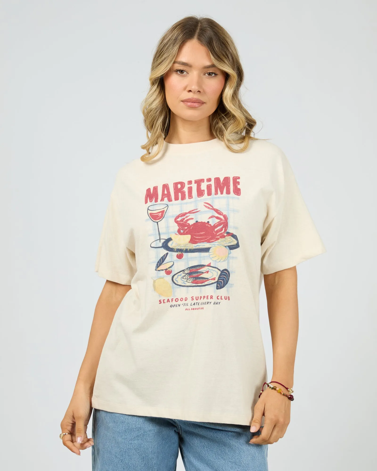 Maritime Relaxed Tee Vanilla sold by All About Eve