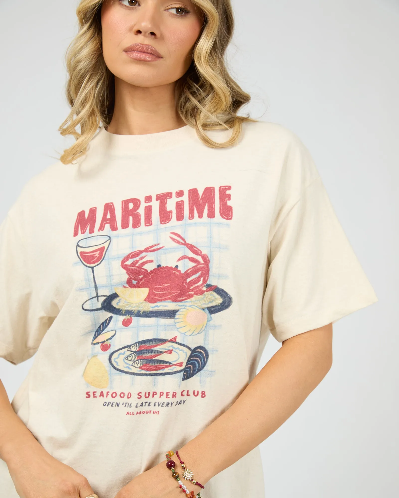 Maritime Relaxed Tee Vanilla sold by All About Eve product image thumbnail 5