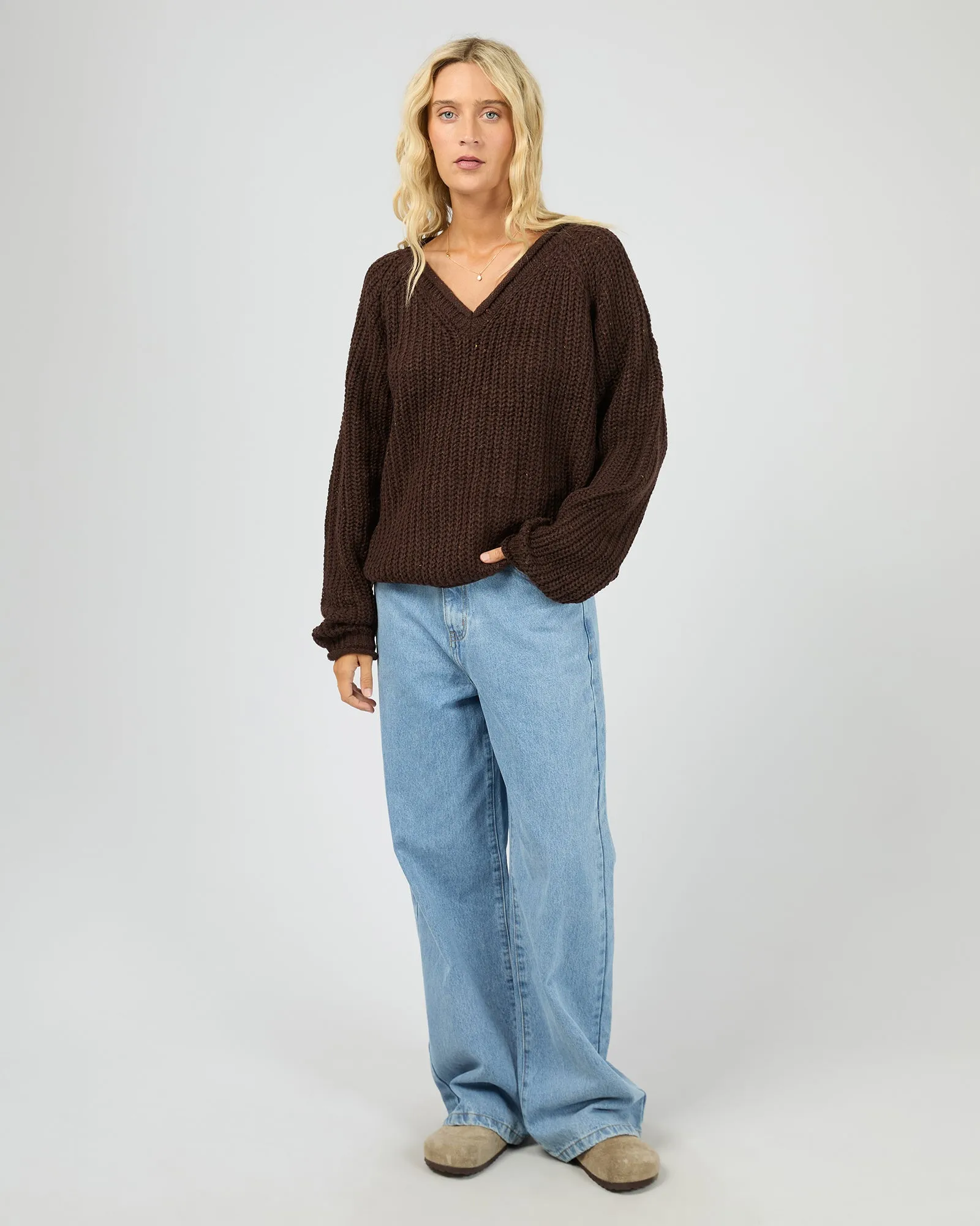 Hali V-Neck Knit Brown sold by All About Eve product image thumbnail 2