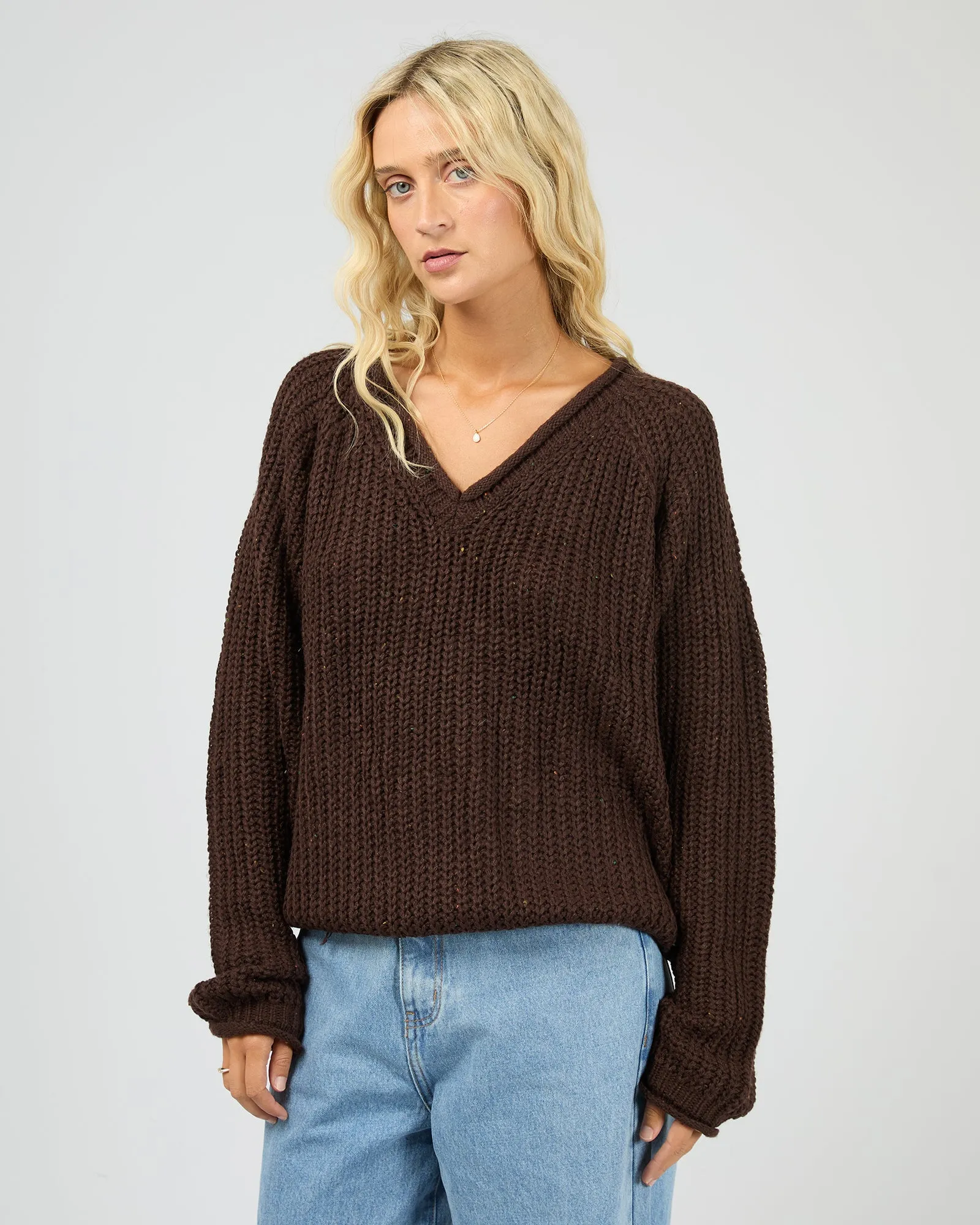 Hali V-Neck Knit Brown sold by All About Eve product image thumbnail 4