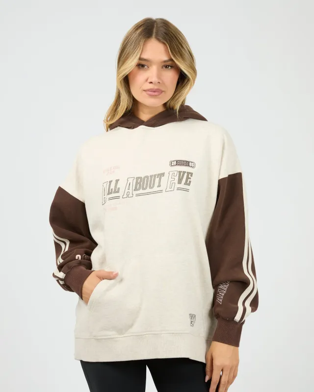 Contrast Club Relaxed Hoodie Oat sold by All About Eve