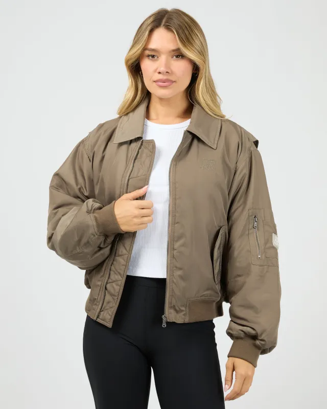 Active Luxe Bomber Mocha made by All About Eve