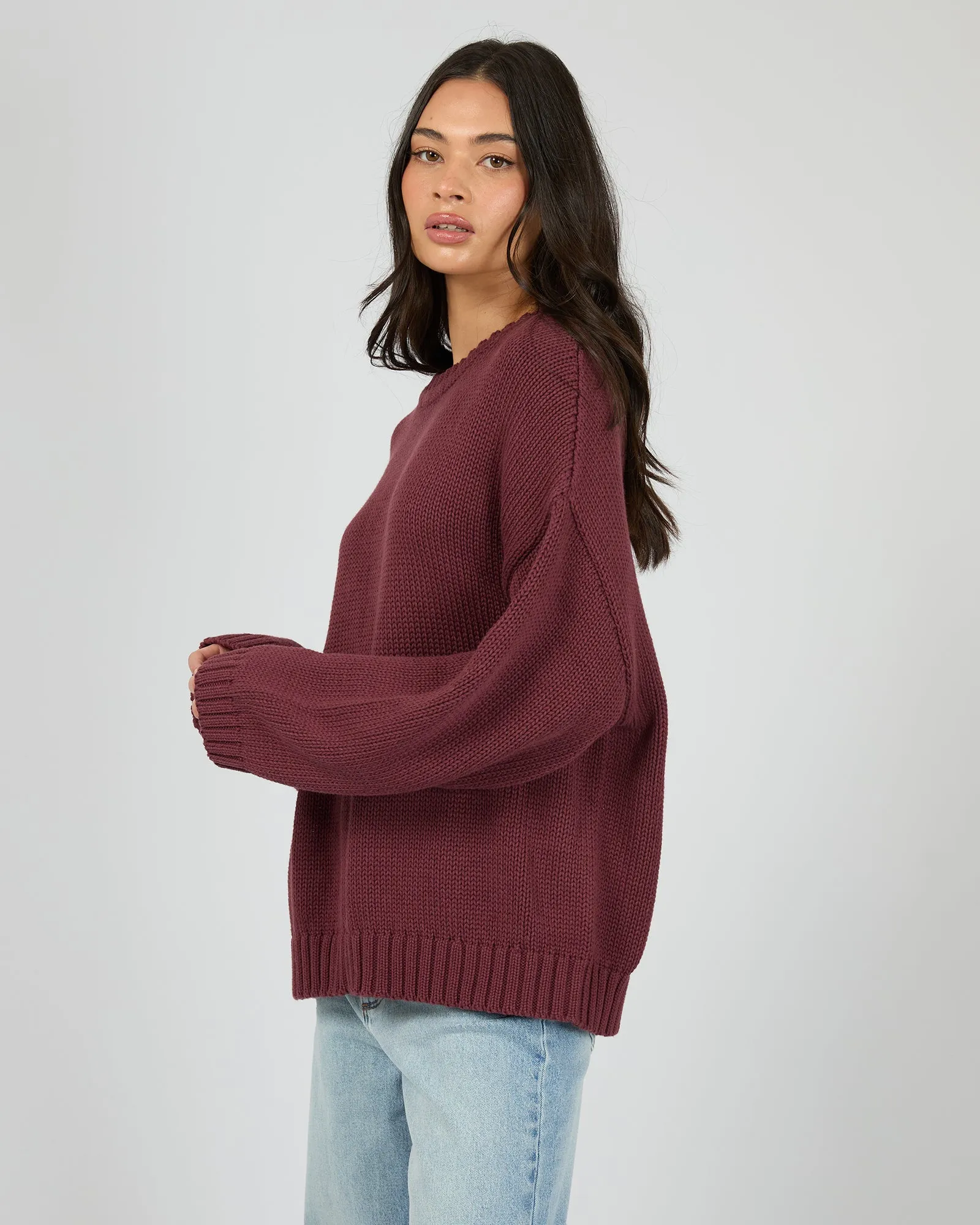 Cosy Oversized Knit Burgundy sold by All About Eve product image thumbnail 4