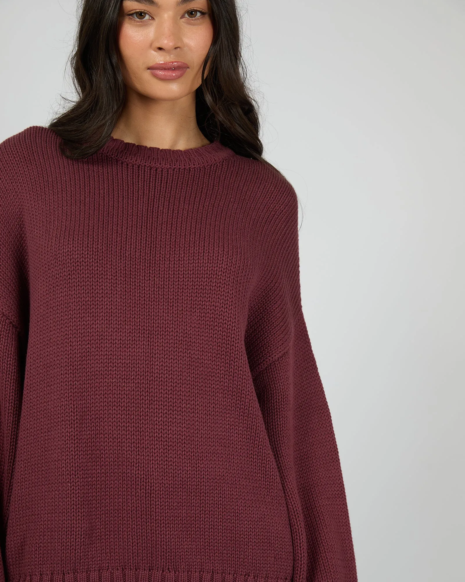 Cosy Oversized Knit Burgundy sold by All About Eve product image thumbnail 5