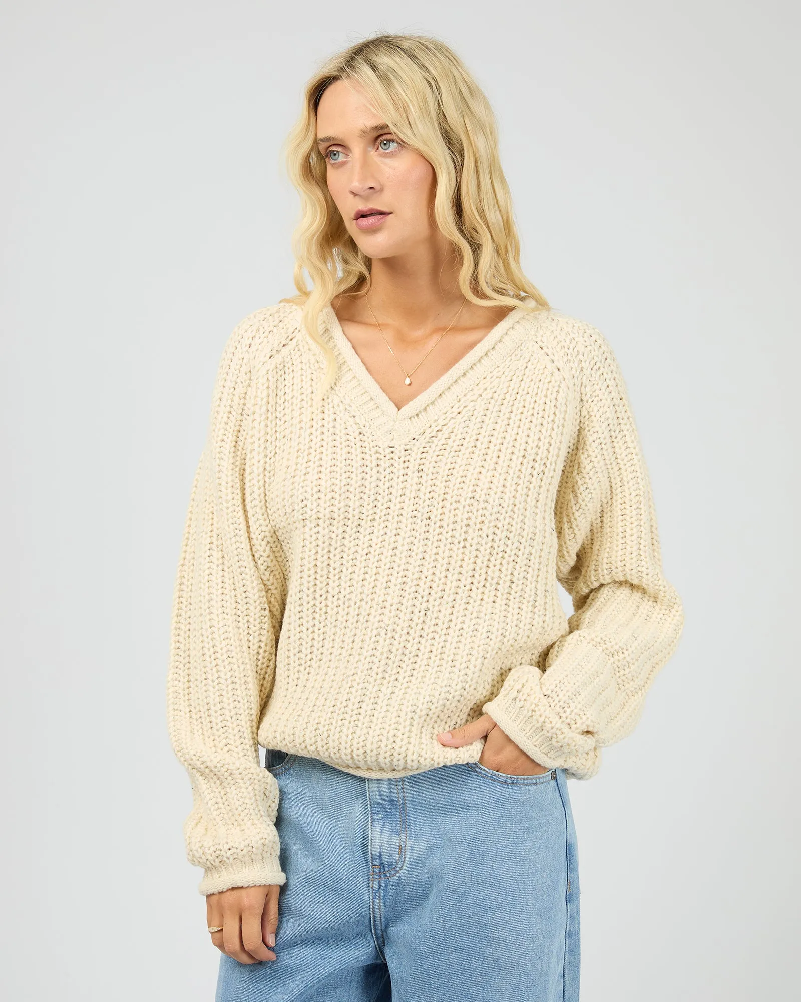 Hali V-Neck Knit Vanilla sold by All About Eve product image thumbnail 4