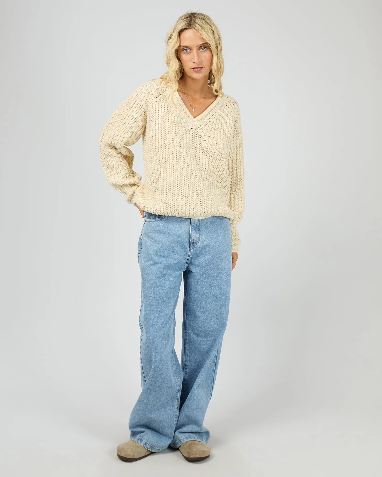 Hali V-Neck Knit Vanilla sold by All About Eve product image thumbnail 2