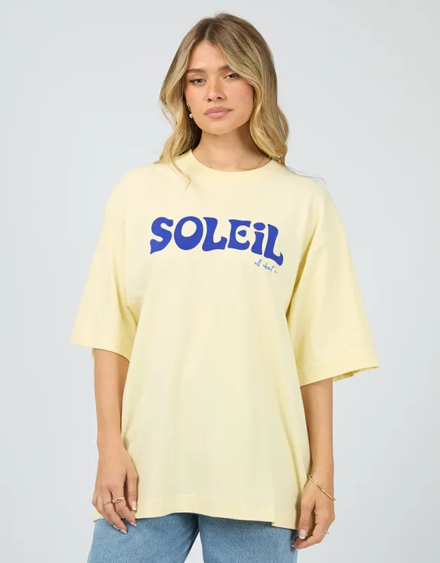 Soleil Oversized Tee Yellow sold by All About Eve