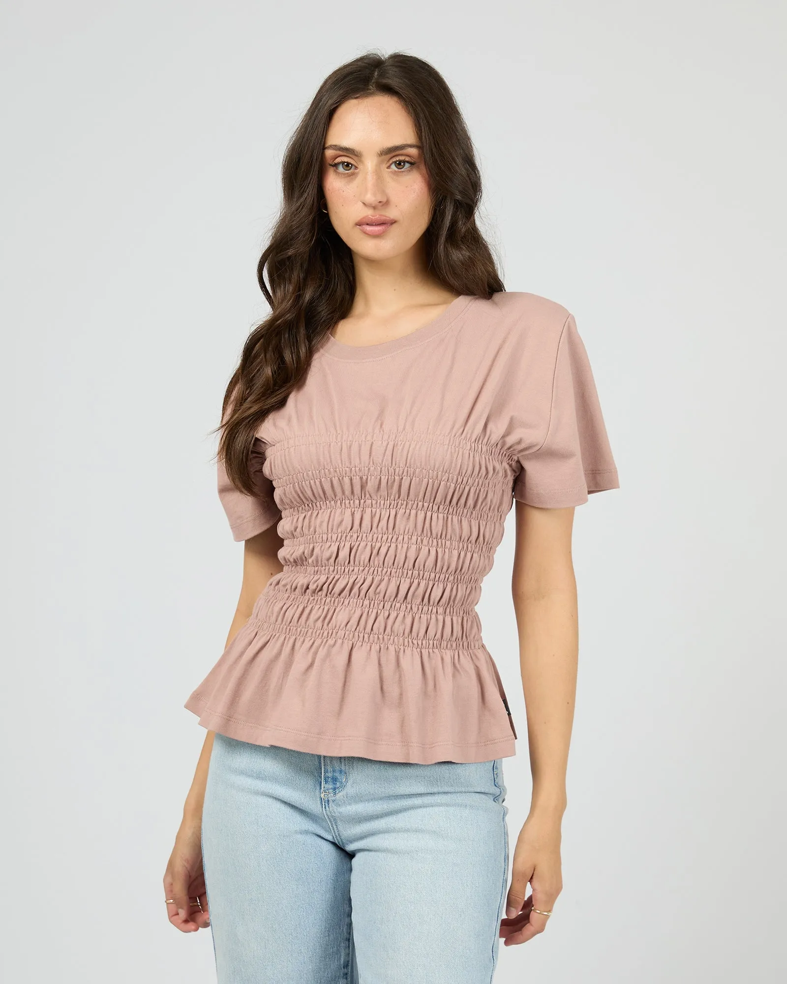 Lipa Ruched Top Fawn sold by All About Eve