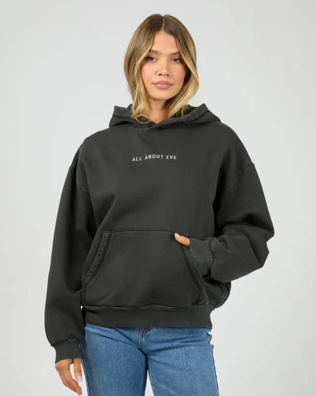 Aae Washed Box Hoodie Washed Black made by All About Eve