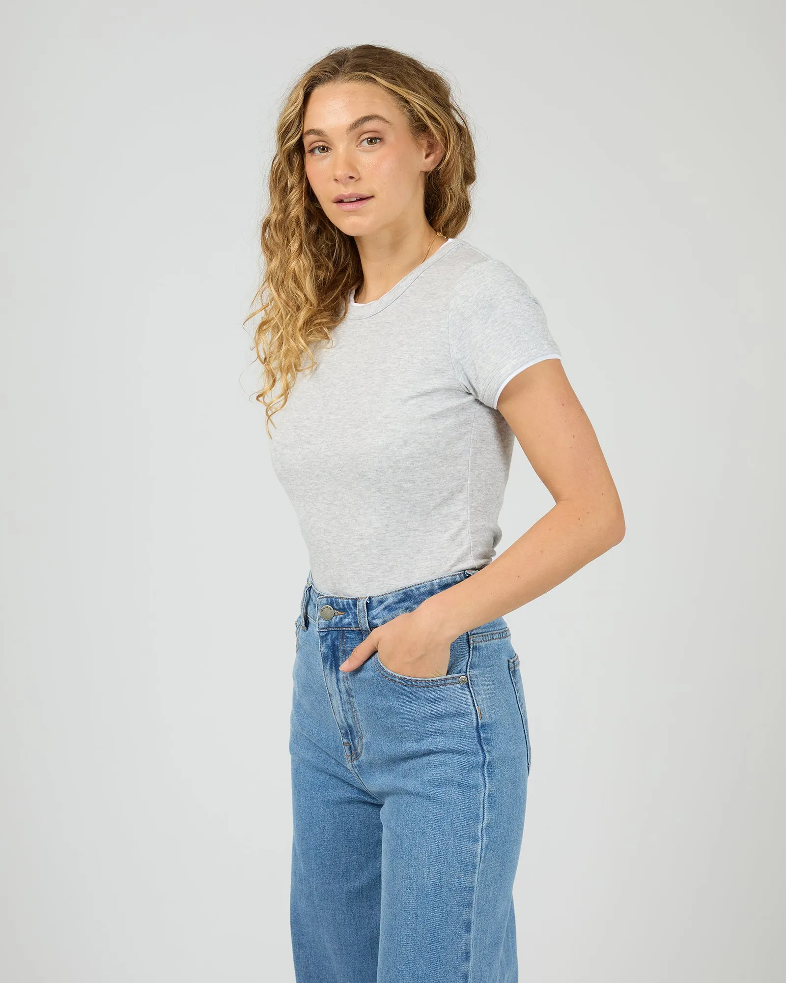Aae Layers Tee Grey Marle sold by All About Eve product image thumbnail 4