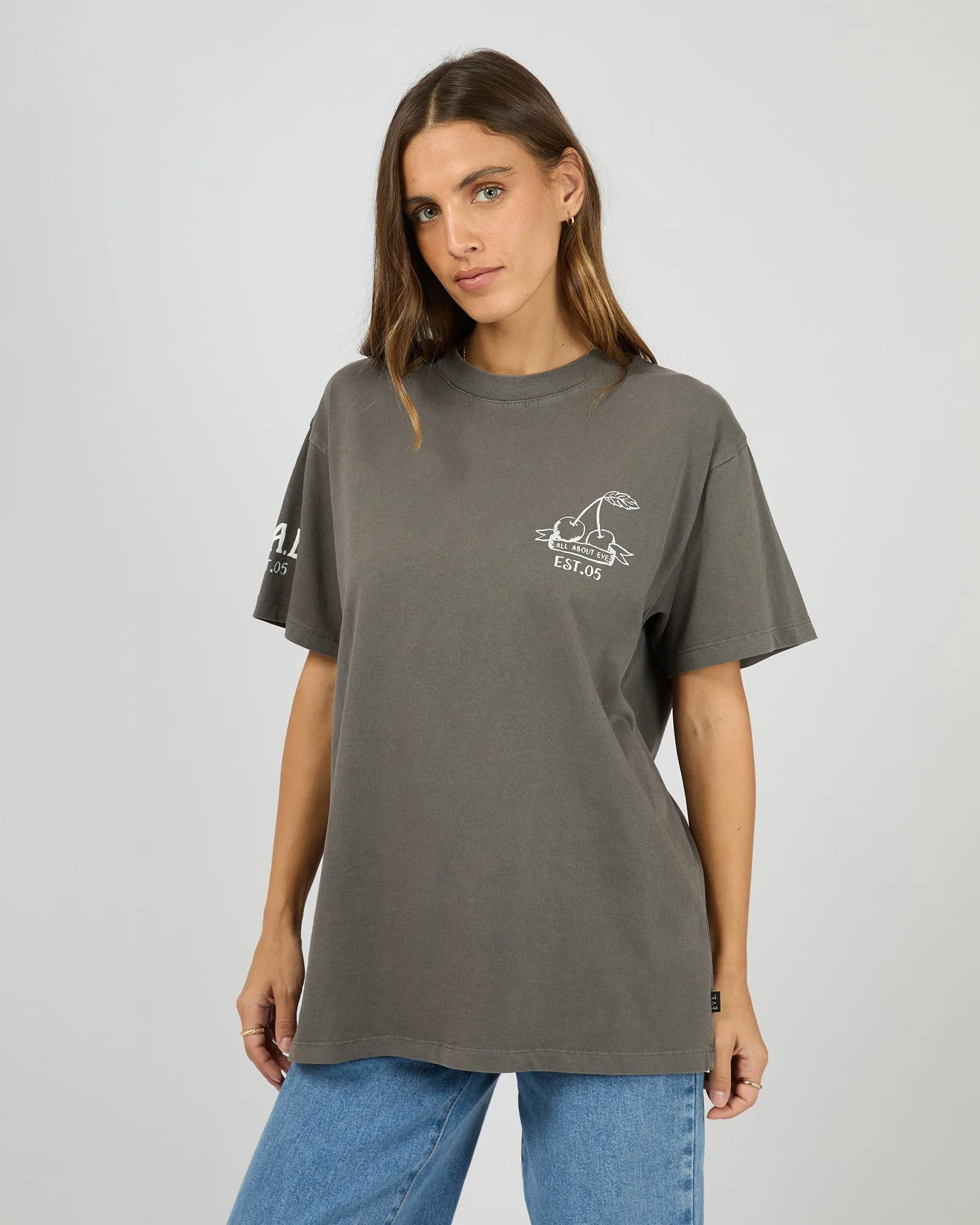 Cherry Pie Relaxed Tee Charcoal sold by All About Eve product image thumbnail 4