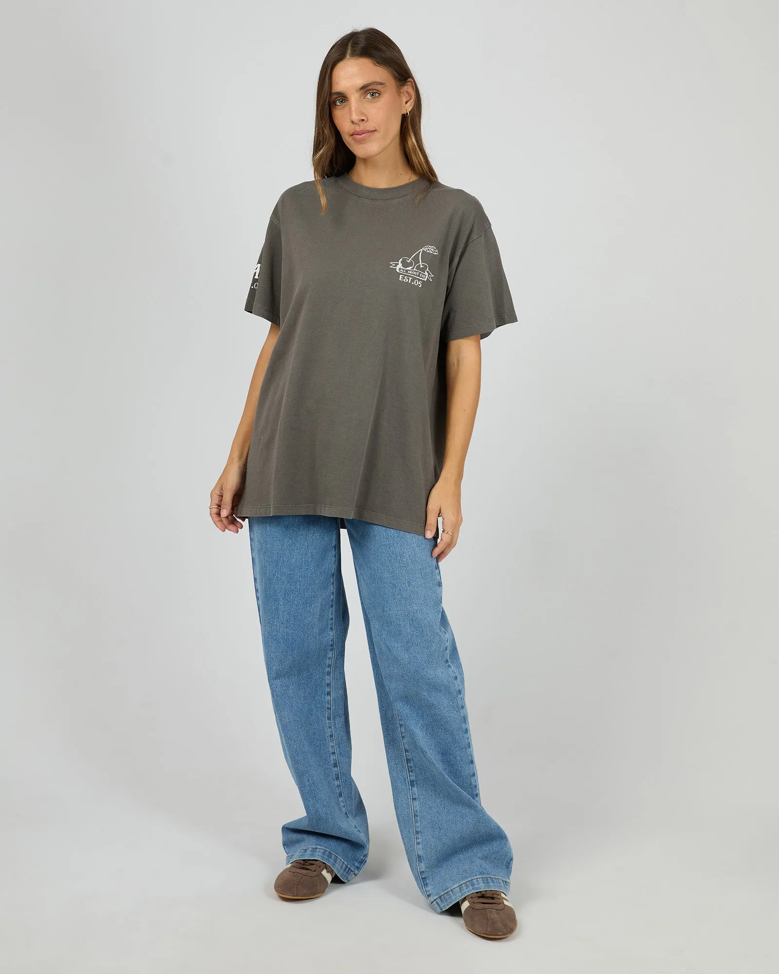Cherry Pie Relaxed Tee Charcoal sold by All About Eve product image thumbnail 2