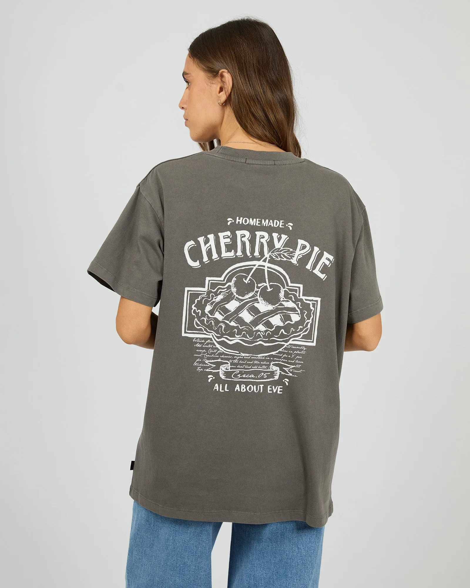 Cherry Pie Relaxed Tee Charcoal sold by All About Eve product image thumbnail 3