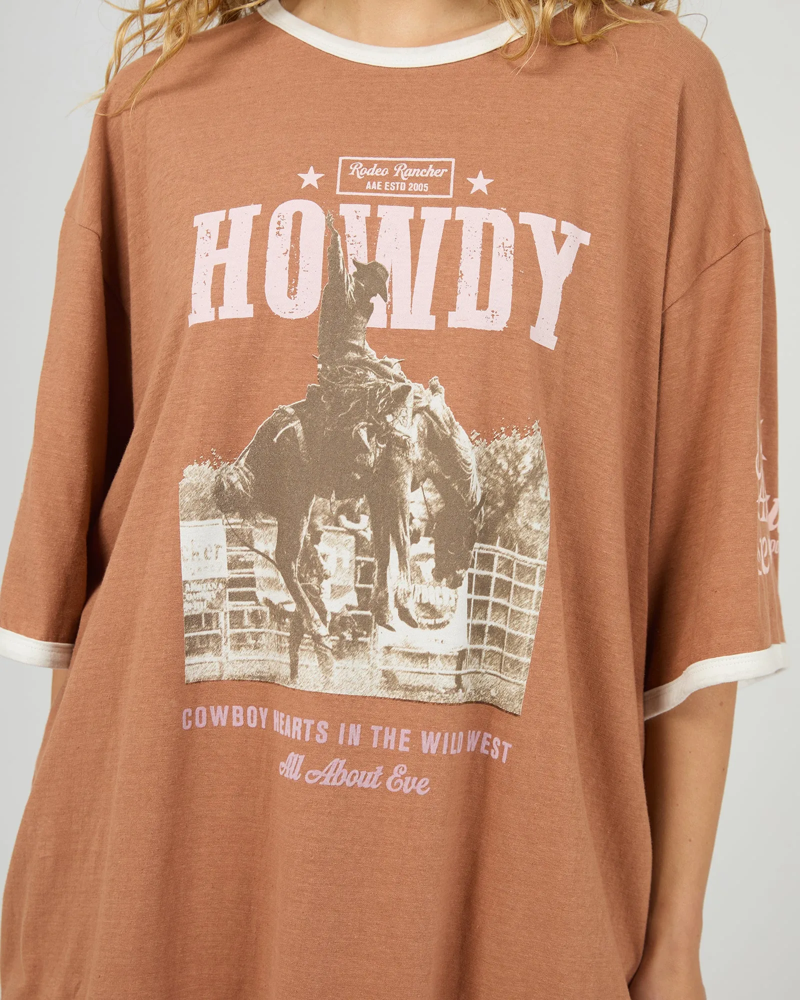 Howdy Oversized Tee Cinnamon sold by All About Eve product image thumbnail 5