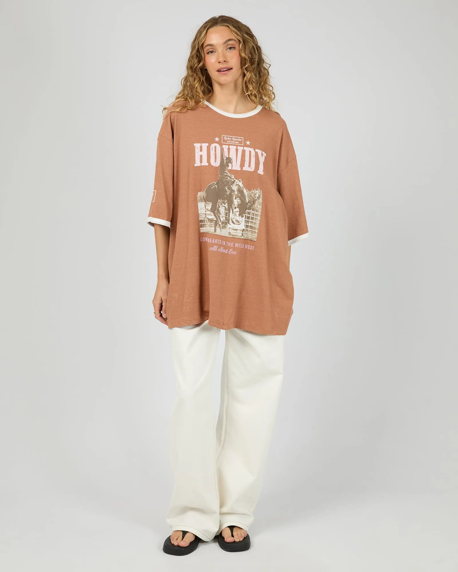 Howdy Oversized Tee Cinnamon sold by All About Eve product image thumbnail 2
