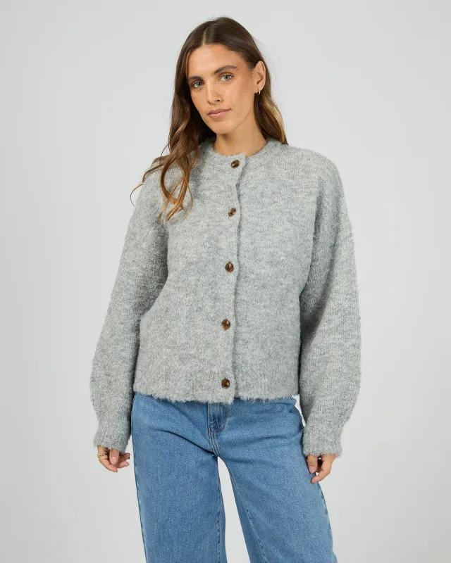 Tillie Cardigan Grey Marle made by All About Eve