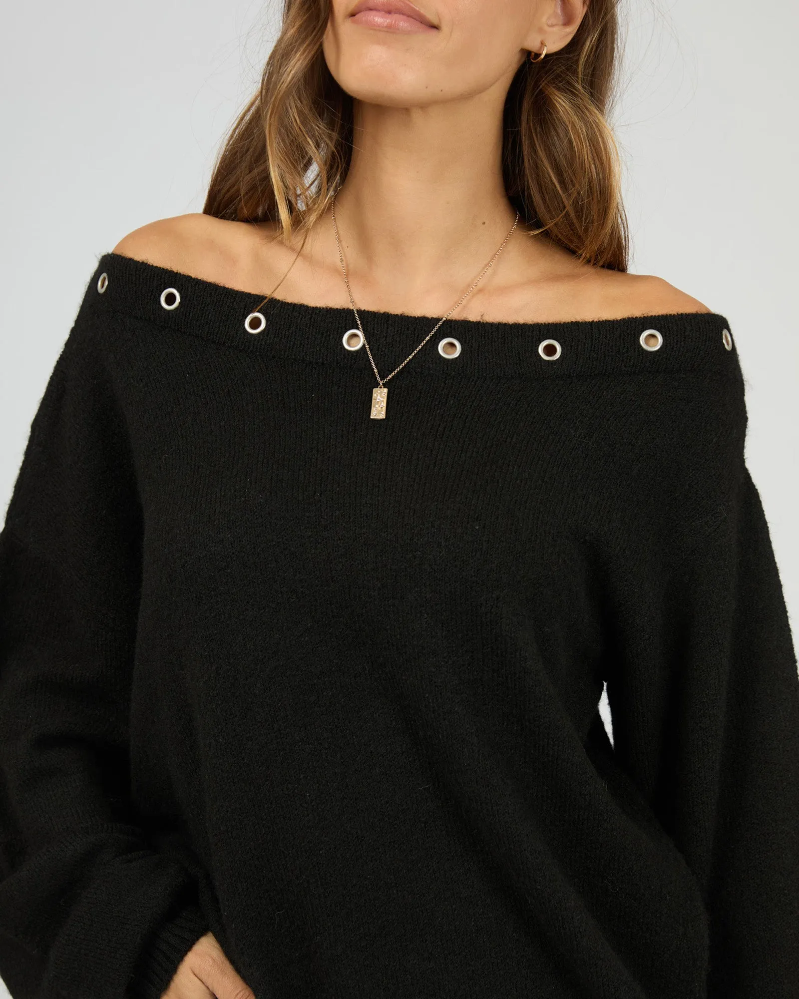 Lua Long Sleeve Off Shoulder Top Black sold by All About Eve product image thumbnail 5