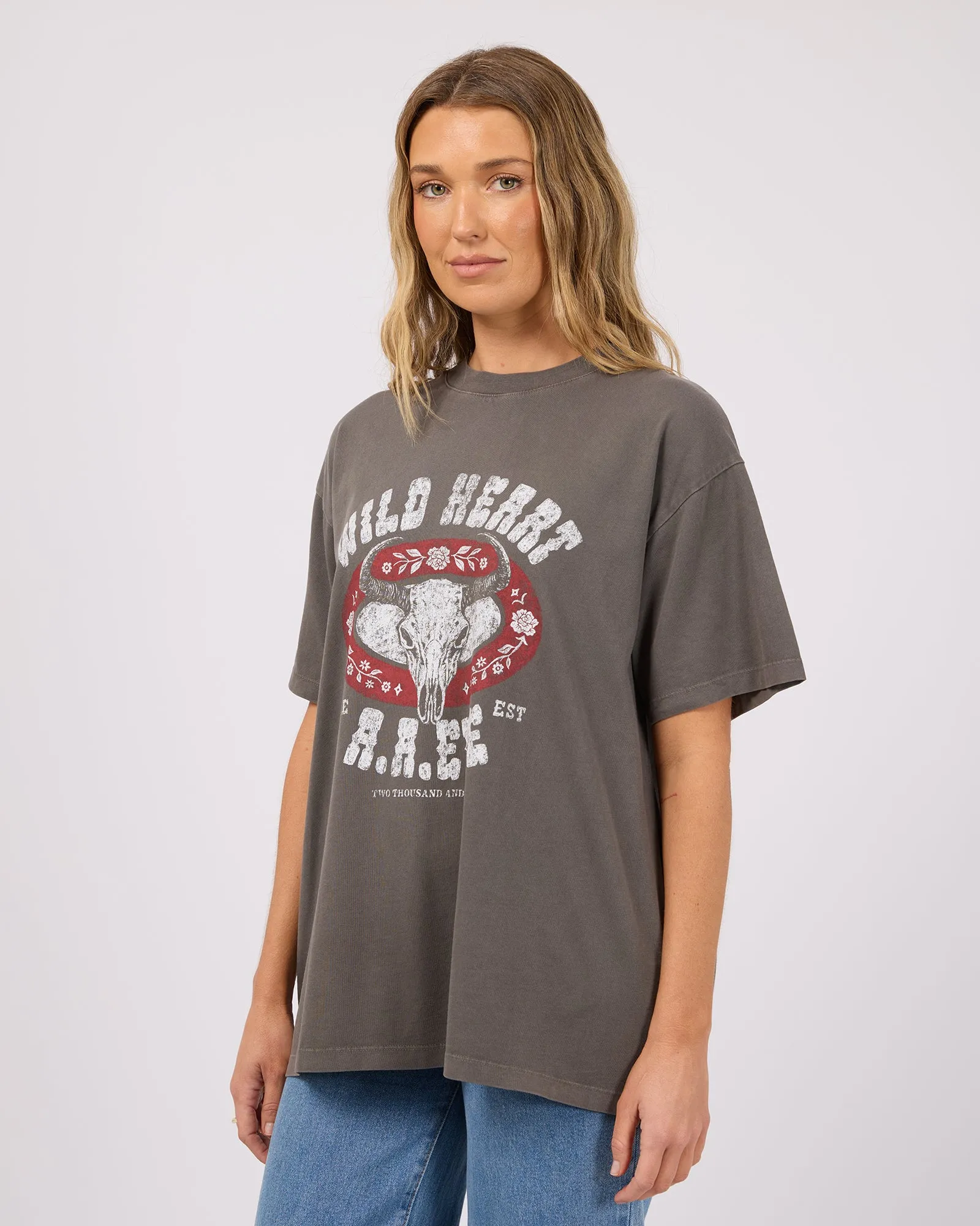 Wild Heart Relaxed Tee Charcoal sold by All About Eve product image thumbnail 4