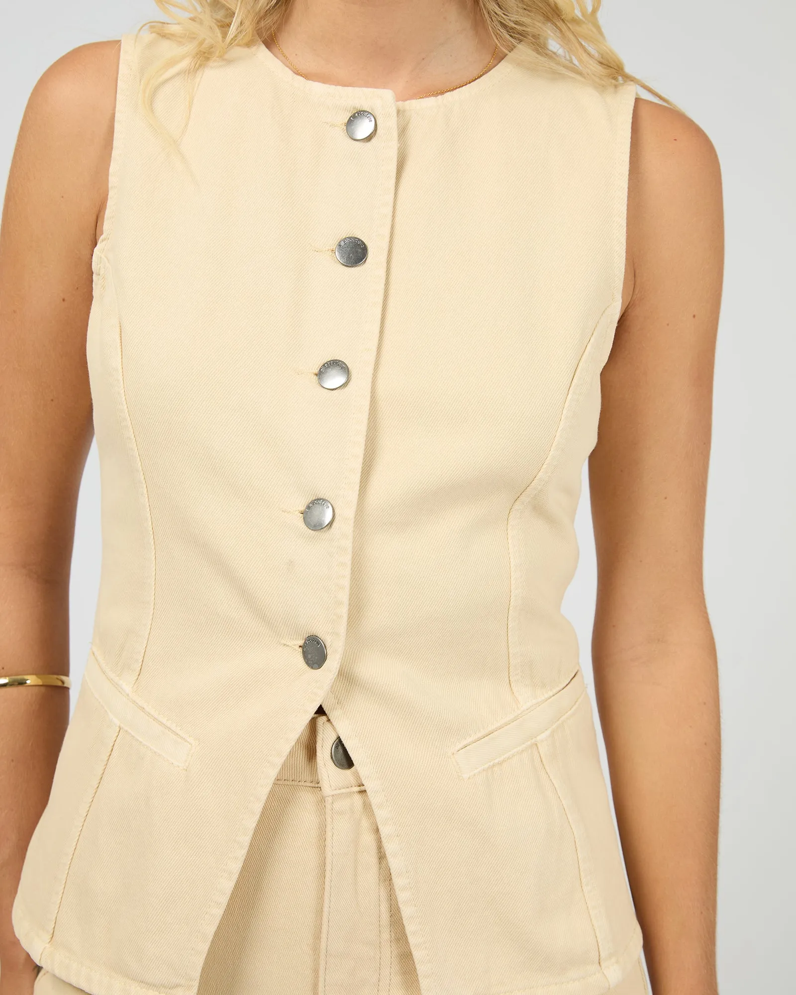 Lena Denim Vest Butter sold by All About Eve product image thumbnail 5