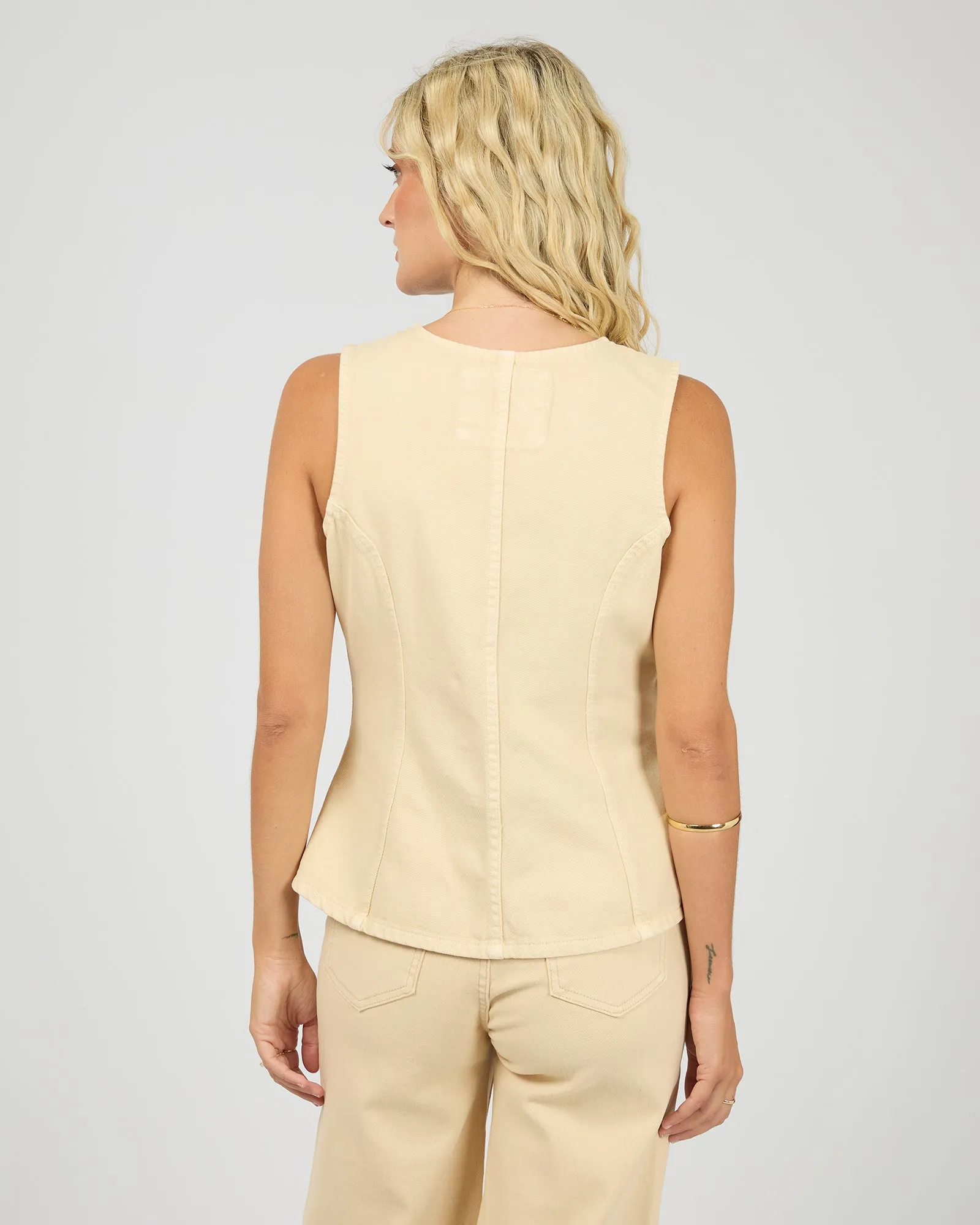 Lena Denim Vest Butter sold by All About Eve product image thumbnail 3