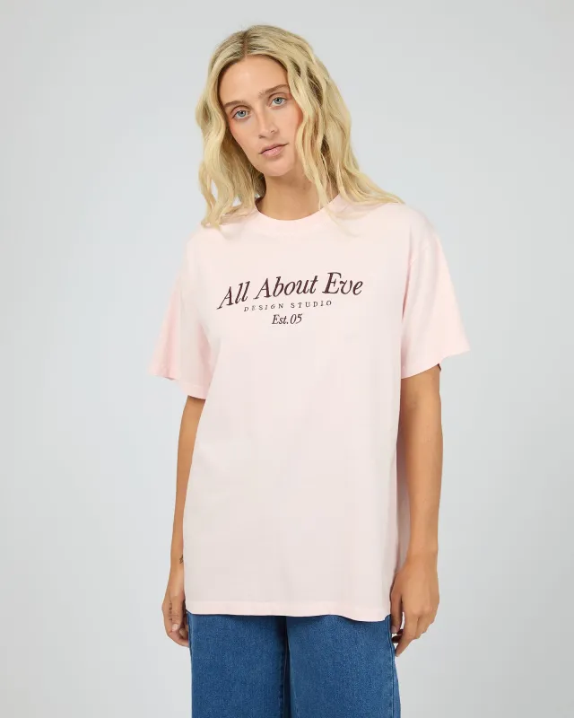 Aae Timeless Tee Pale Pink made by All About Eve