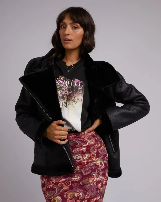 Rory Aviator Jacket Black sold by All About Eve