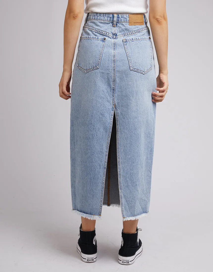 Ray Denim Maxi Skirt Light Blue sold by All About Eve product image thumbnail 2