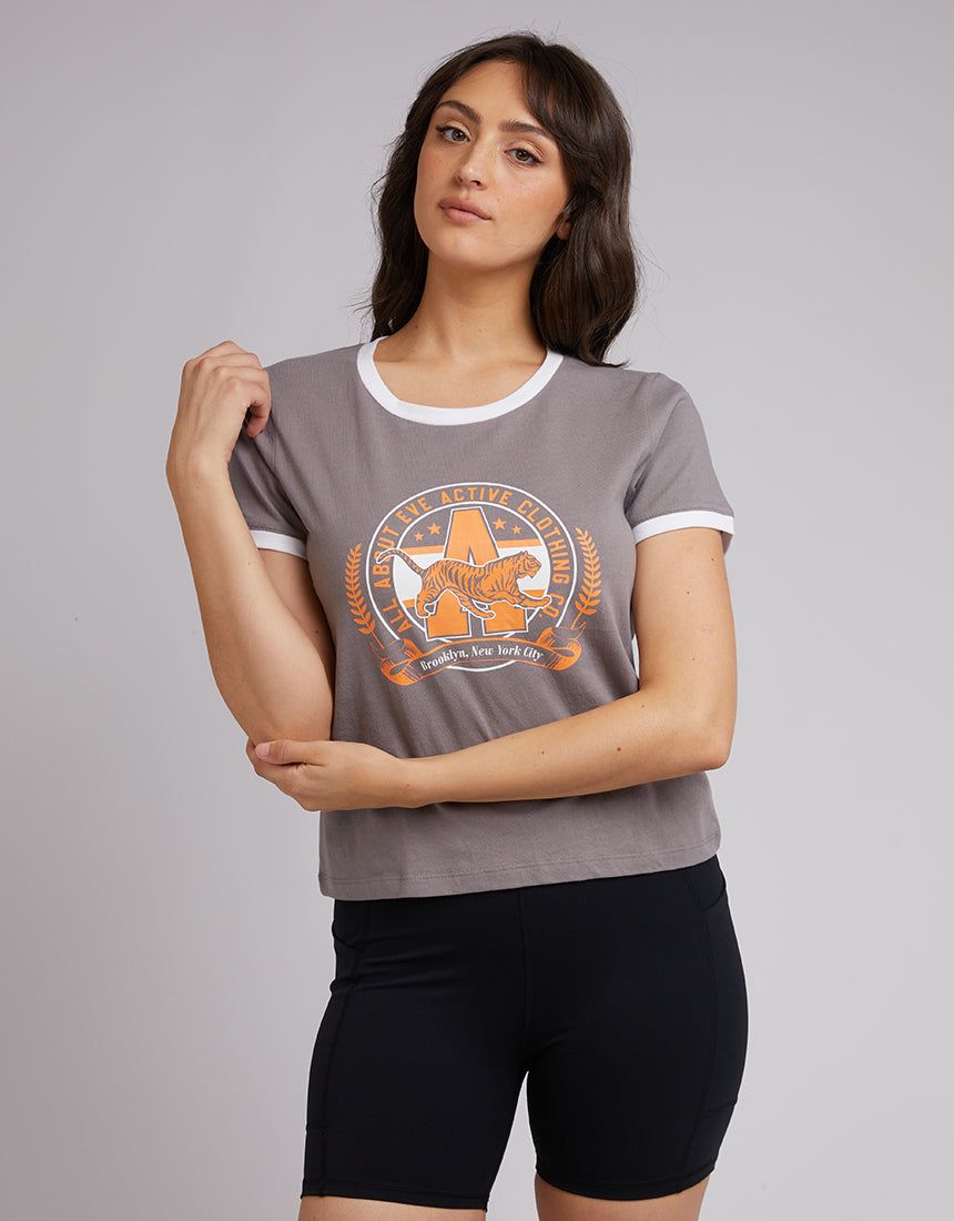 State Tee Charcoal sold by All About Eve