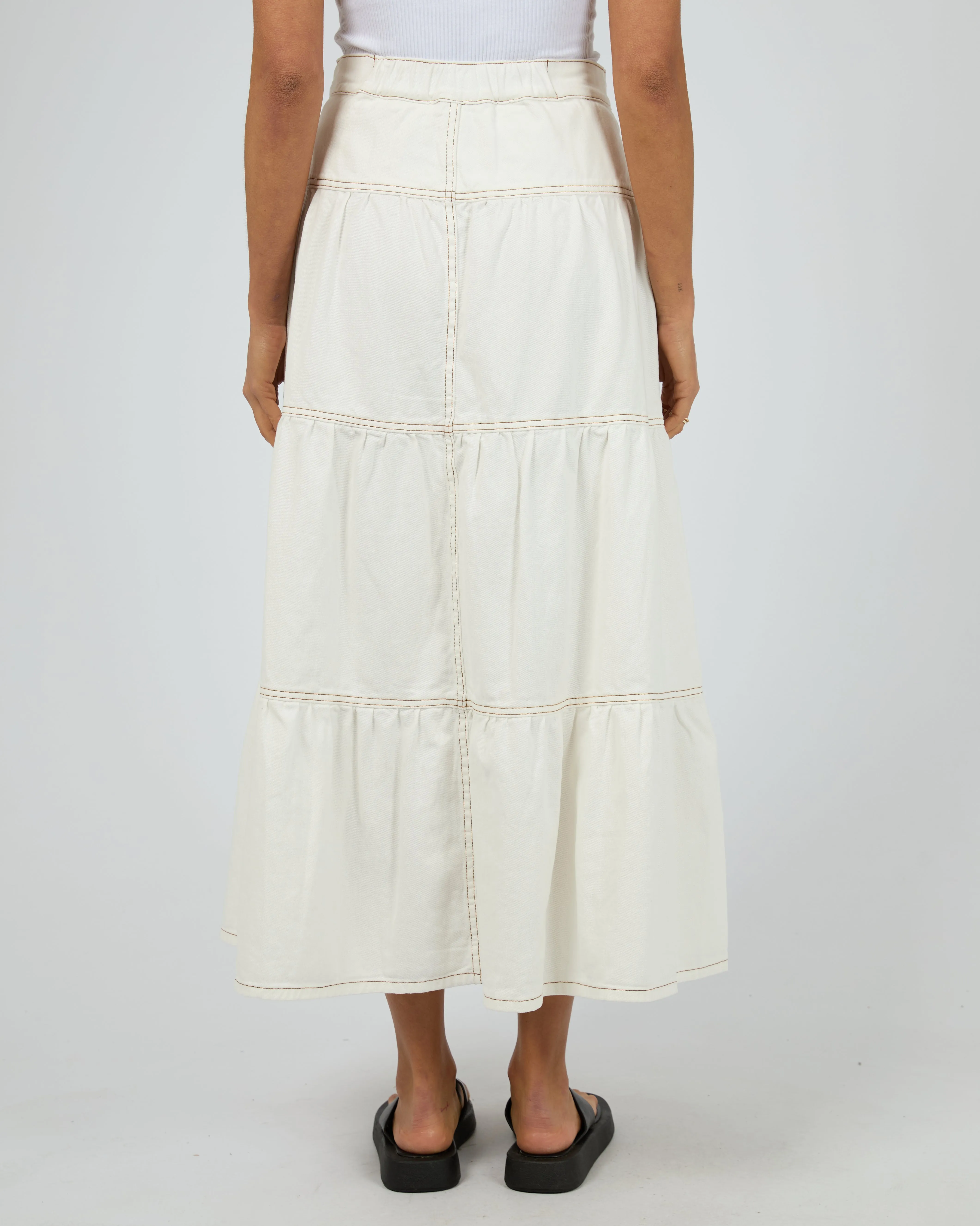 Coco Denim Maxi Skirt Vintage White sold by All About Eve product image thumbnail 4
