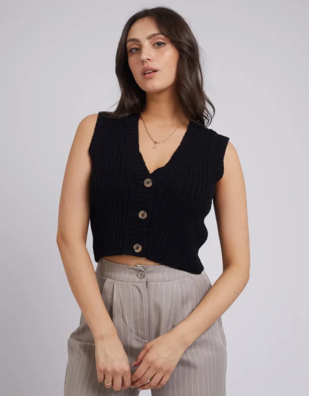 Tilly Knit Vest Black sold by All About Eve