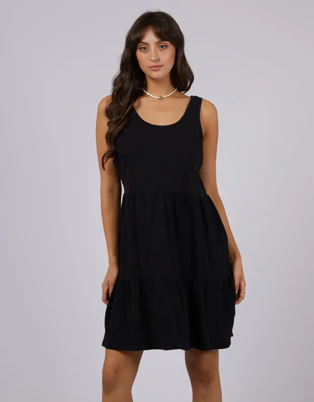 Linen Mini Dress Black sold by All About Eve