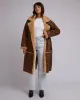 Mia Sherpa Coat Brown sold by All About Eve