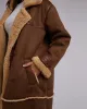 Mia Sherpa Coat Brown sold by All About Eve