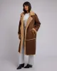 Mia Sherpa Coat Brown sold by All About Eve