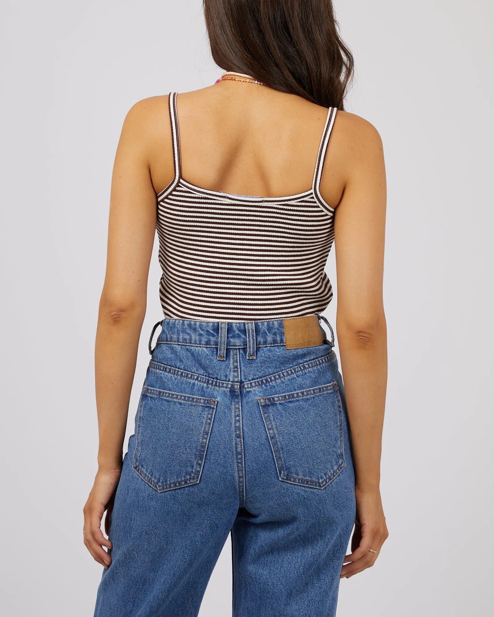 Eve Rib Stripe Cami Brown sold by All About Eve product image thumbnail 3