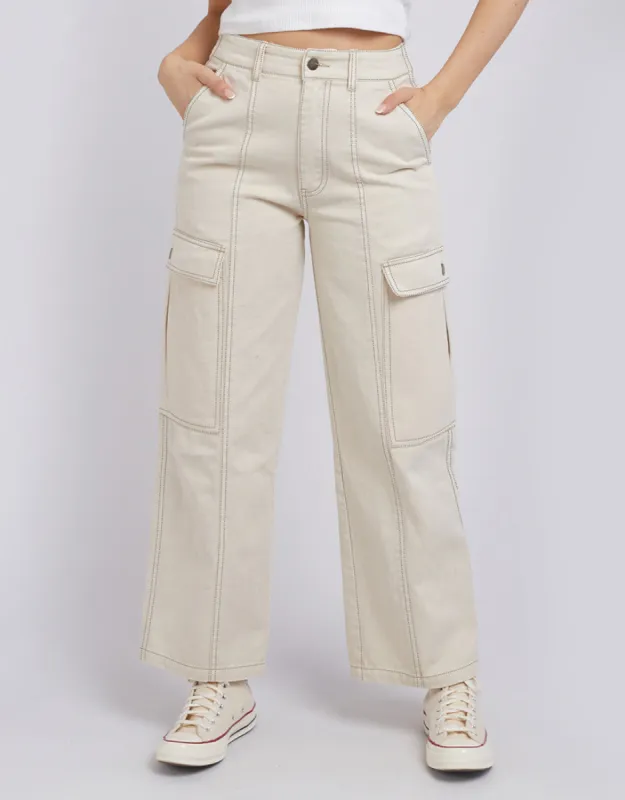 Stevie Cargo Pant Natural sold by All About Eve