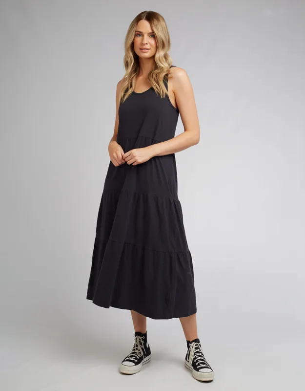 Aae Linen Midi Dress Black sold by All About Eve