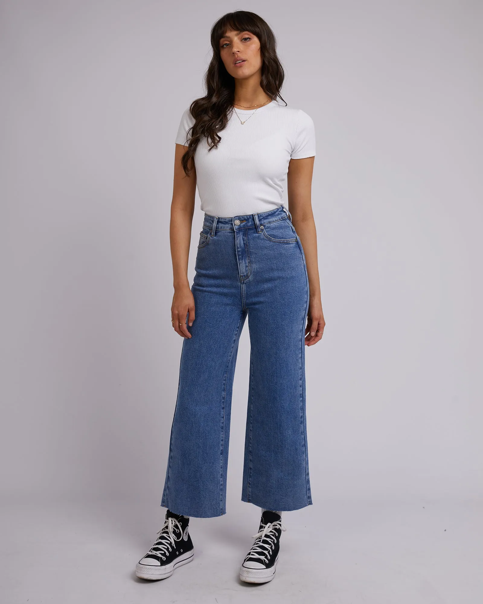 Charlie High Rise Wide Leg Jean Dark Blue sold by All About Eve product image thumbnail 2