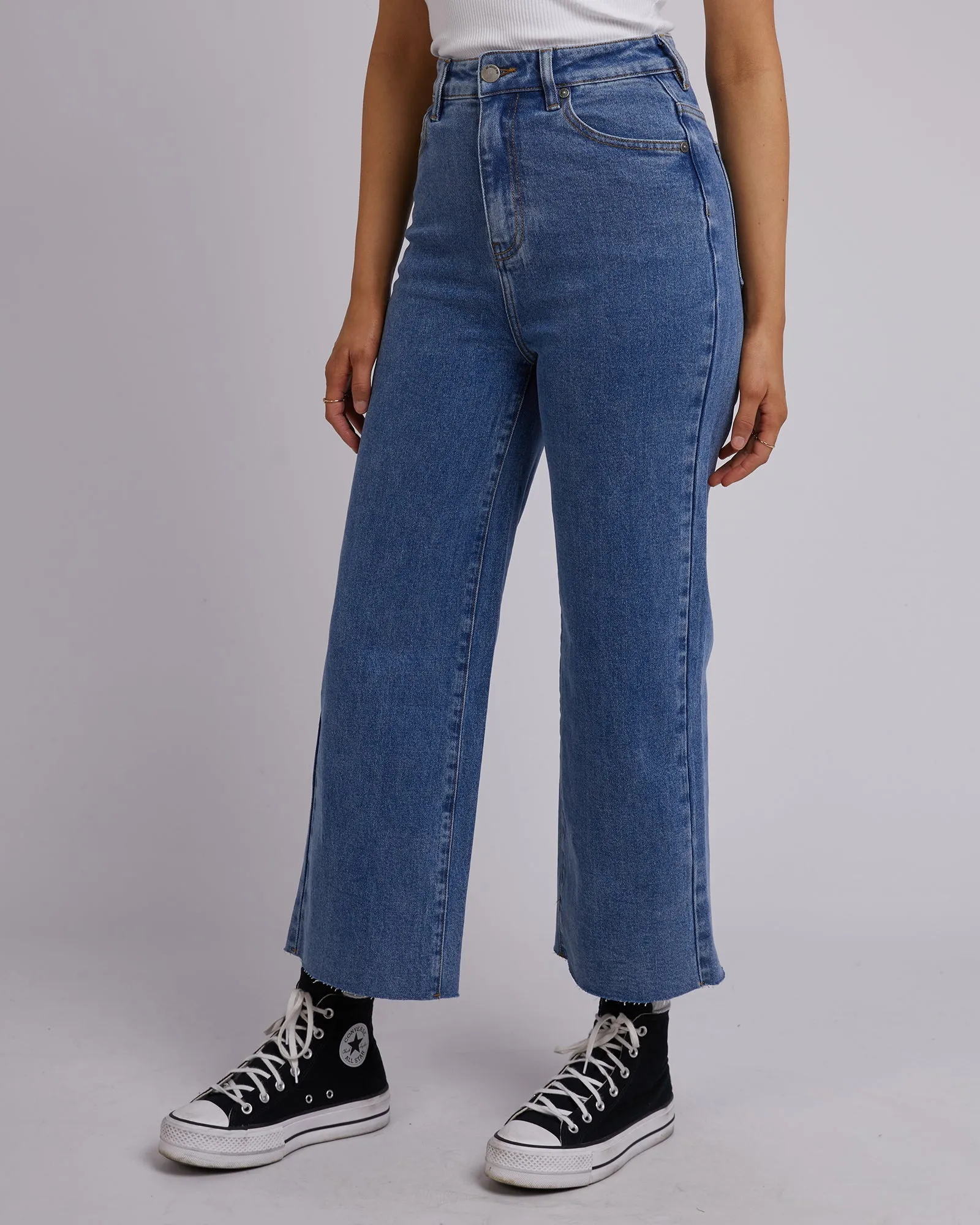 Charlie High Rise Wide Leg Jean Dark Blue sold by All About Eve product image thumbnail 4